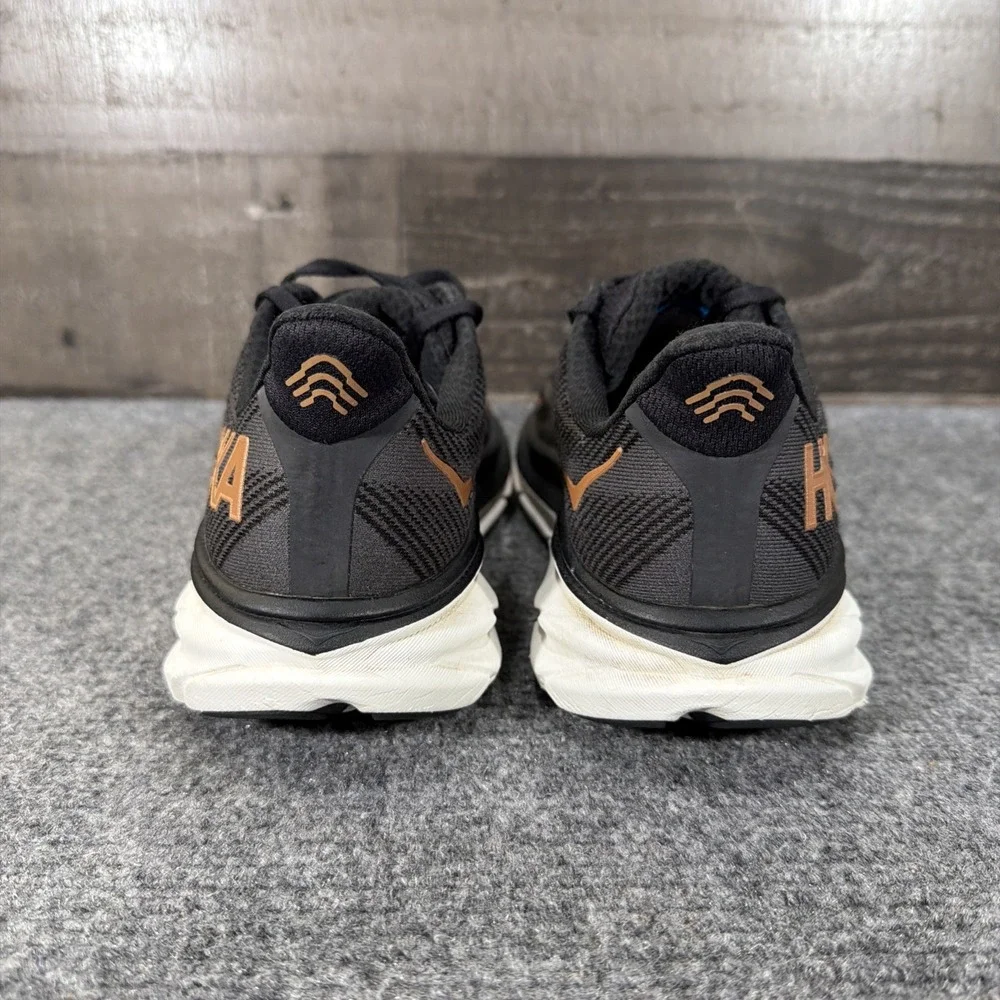 Hoka Clifton 9 Women's Running Shoes Size 8.5 Black/Rose Gold